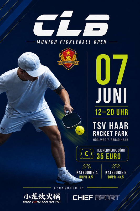 Vorfreude auf ein weiteres Pickleball-Highlight des Jahres: Chief Sport sponsort die „CLB Pickleball Open“!